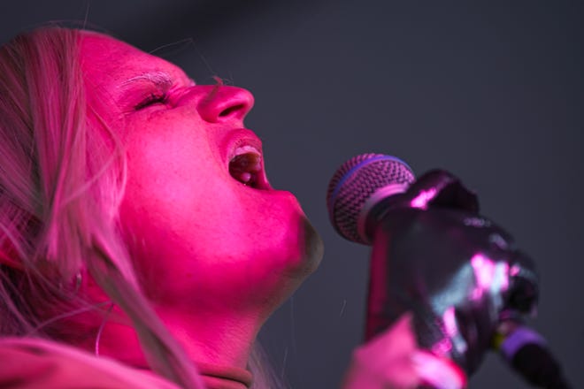 Inéz Schaefer of the band ÄTNA performs at Shangri La during South by Southwest on Friday, March, 15, 2024.